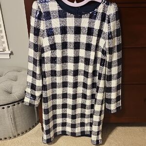 Vineyard Vines Black and White Sequin Dress